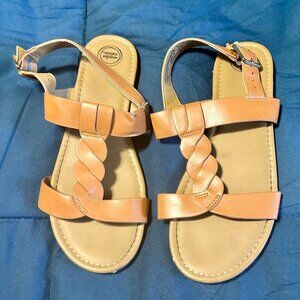 Wonder Nation Big Girls Braid Sandals Size 4